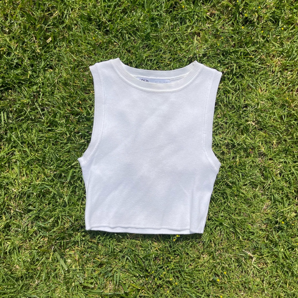 Zara White Tank Top